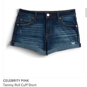 Roll cuff jean shorts size 9